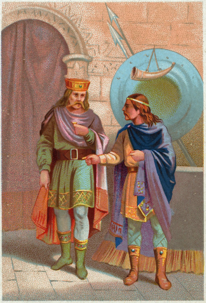Childeric I, Merovingian King, Expulsed by the Franks, France, c.1900 ...