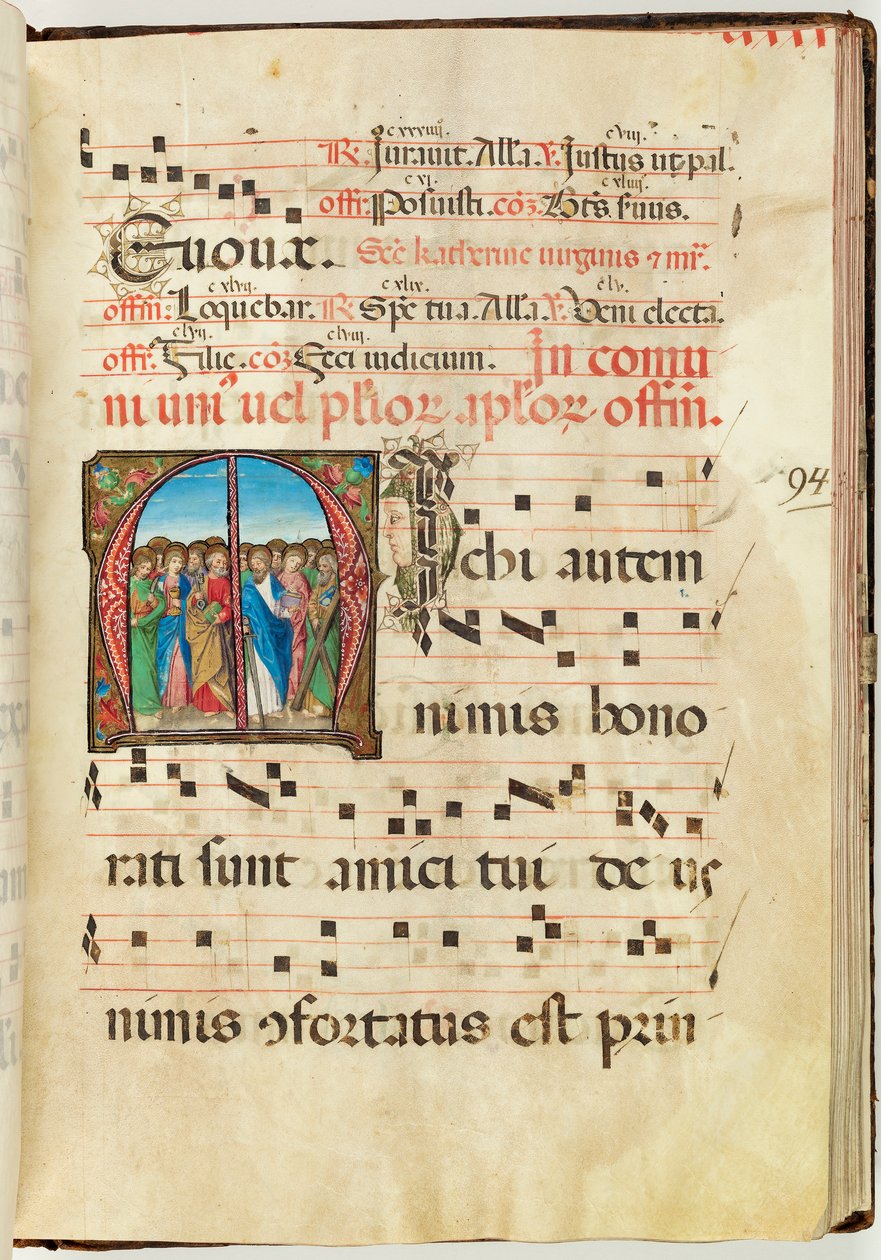 Holy Apostles, Gradual, f.94 by French School
