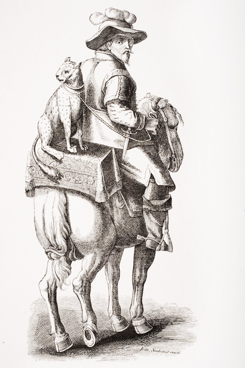 Hunting with a Leopard, After Jan Stradan, from 