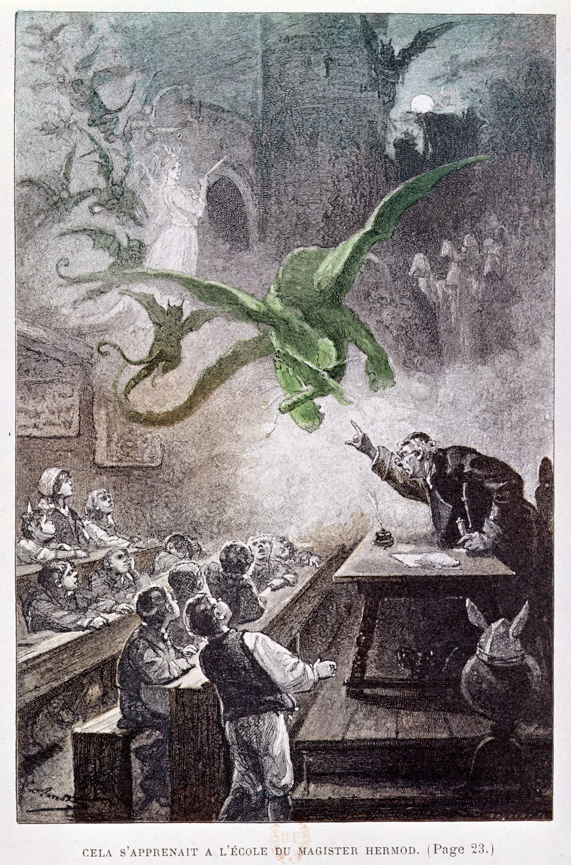 Illustration from The Castle of the Carpathians by Jules Verne 1892 by French School