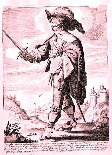 Illustration of a Soldier under the reign of Louis XIII (1601-43) by French School