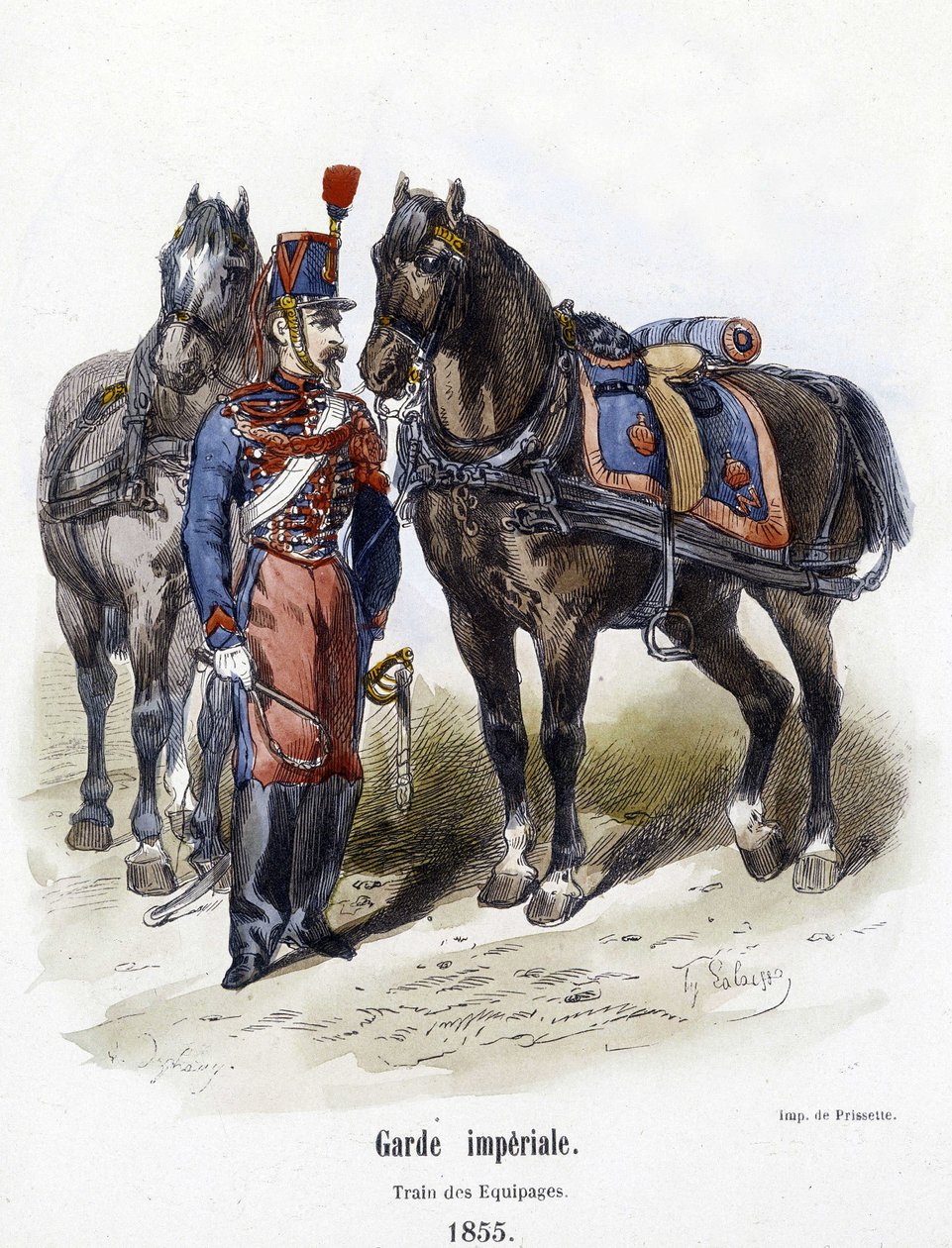 Imperial Guard: Train of crews in 1855 - in 