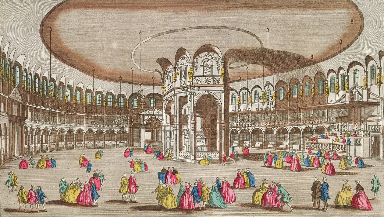 Interior of the Rotunda, Ranelagh House, London by French School