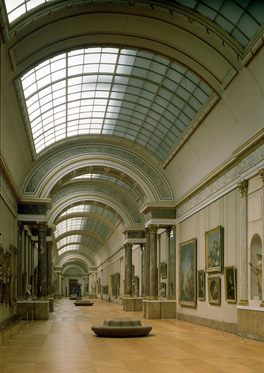Interior view of the Grande Galerie, 16th-19th century by French School