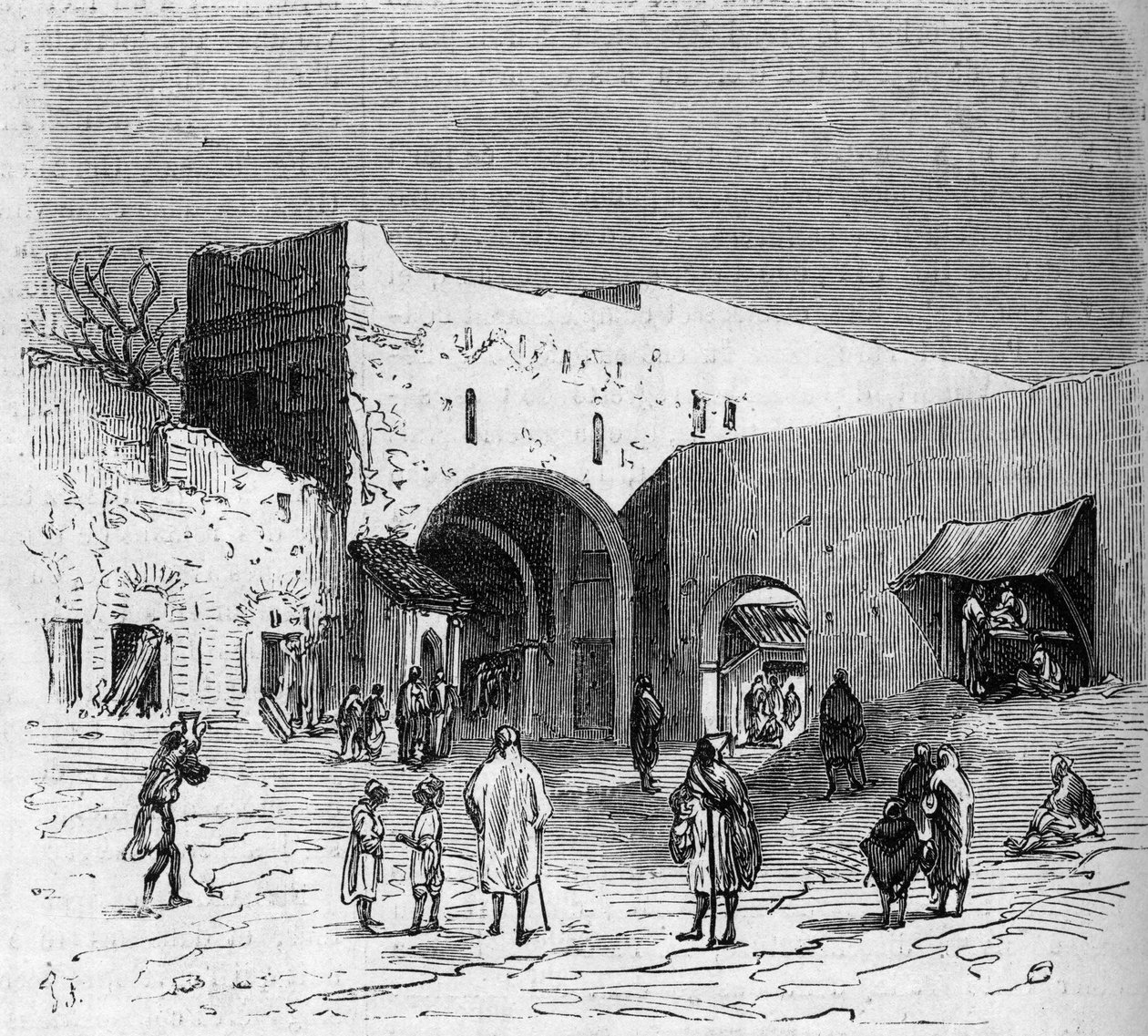 Jewish population of Tetouan (Tetuan) in Morocco: internal view of the Jewish barrio by French School