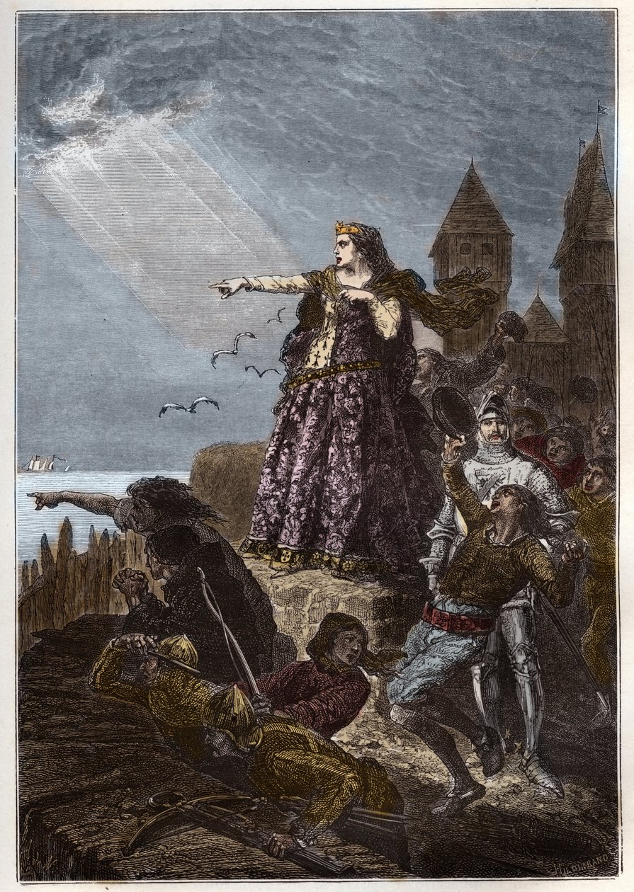 Joanna of Flanders Spots the English Fleet Arriving to Relieve Hennebont by French School
