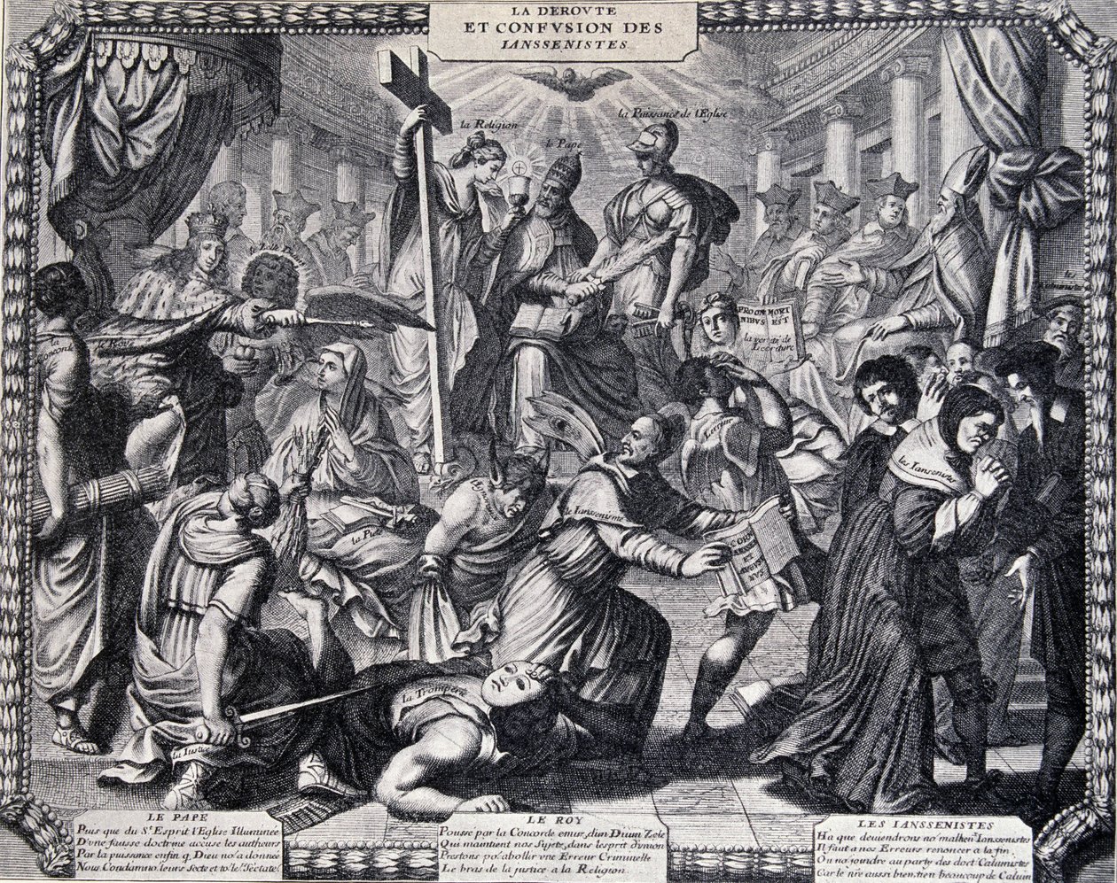 La Deroute des Jansenistes - satirical almanac published by the Jesuits by French School