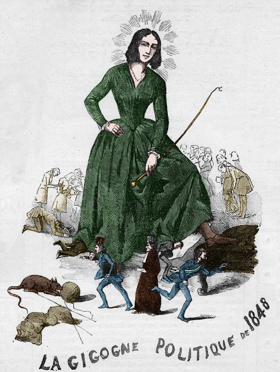 La Gigogne Politique de 1848 (George Sand, French Writer). Cartoon made in Bourges in 1848 from the Romantic Collection of Adolphe Jullien. by French School