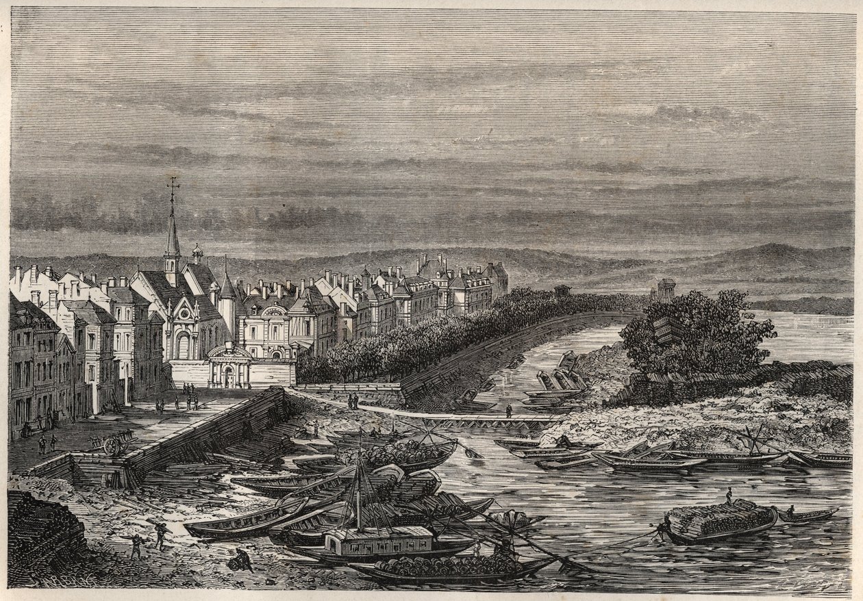 The Arsenal in Paris under Henri IV in the 17th century - engraving from 