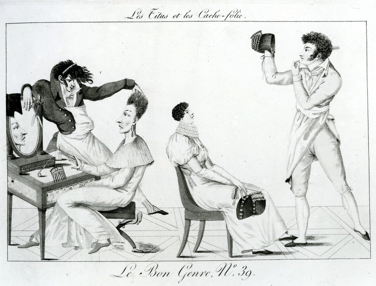 Le Bon Genre - Les Titus et les caches-folie, 1812 by French School