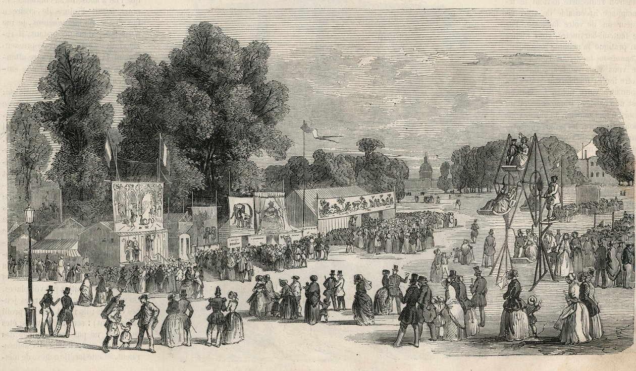 Le Carre Marigny in June 1848 in Paris - Engraving in “Tableau-de-Paris” by Edmond Texier 1852 by French School
