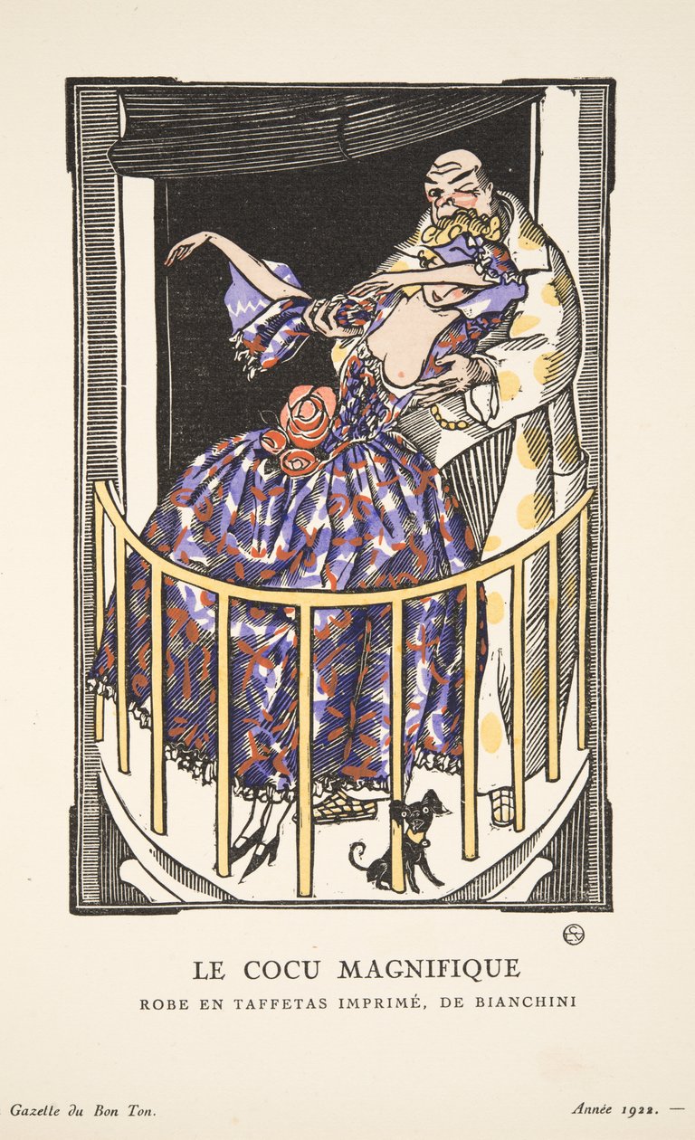 The Magnificent Cuckold, from a Collection of Fashion Plates by French School