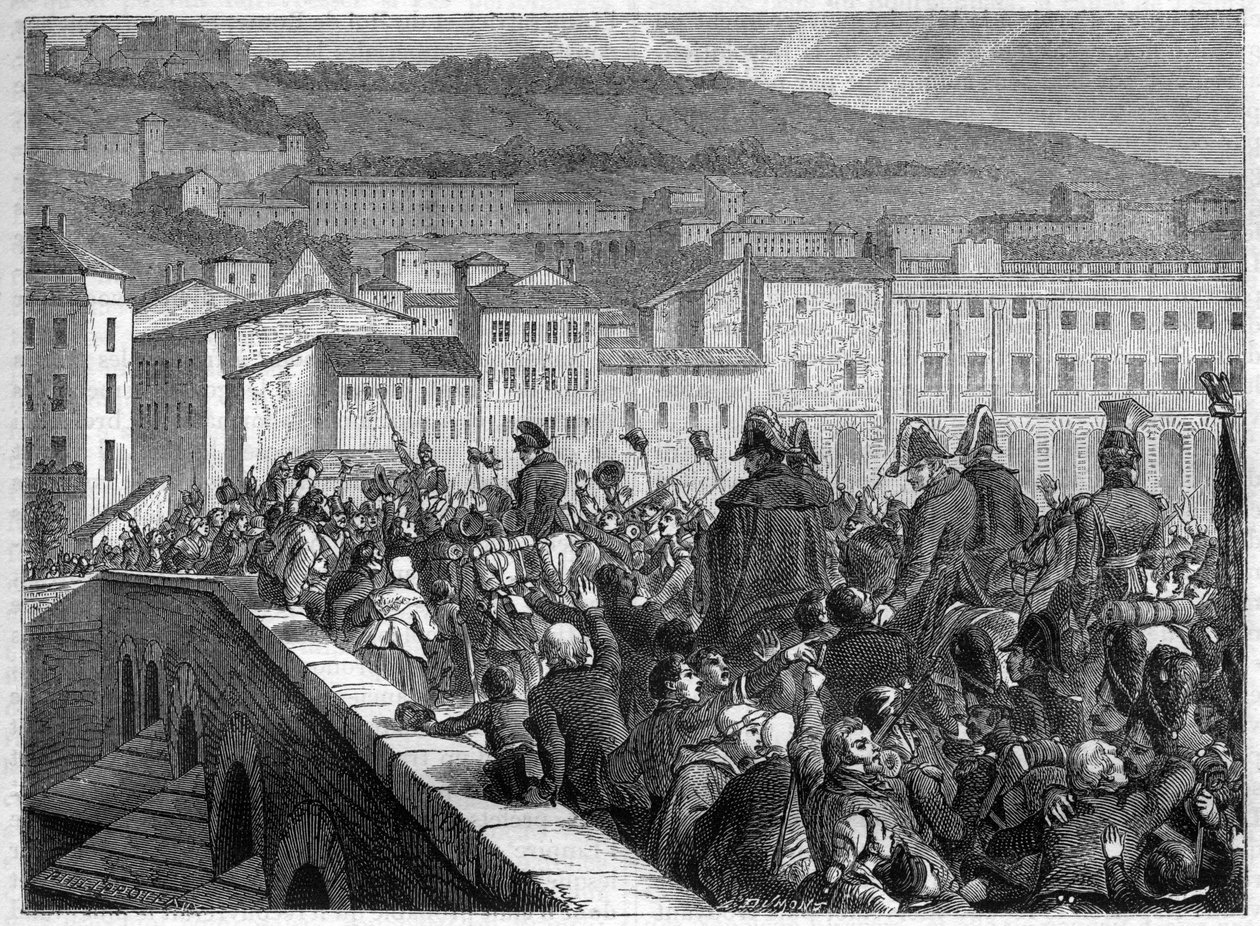 The Hundred Days: the triumphal entrance of Napoleon to Lyon on 10 March 1815 - in 
