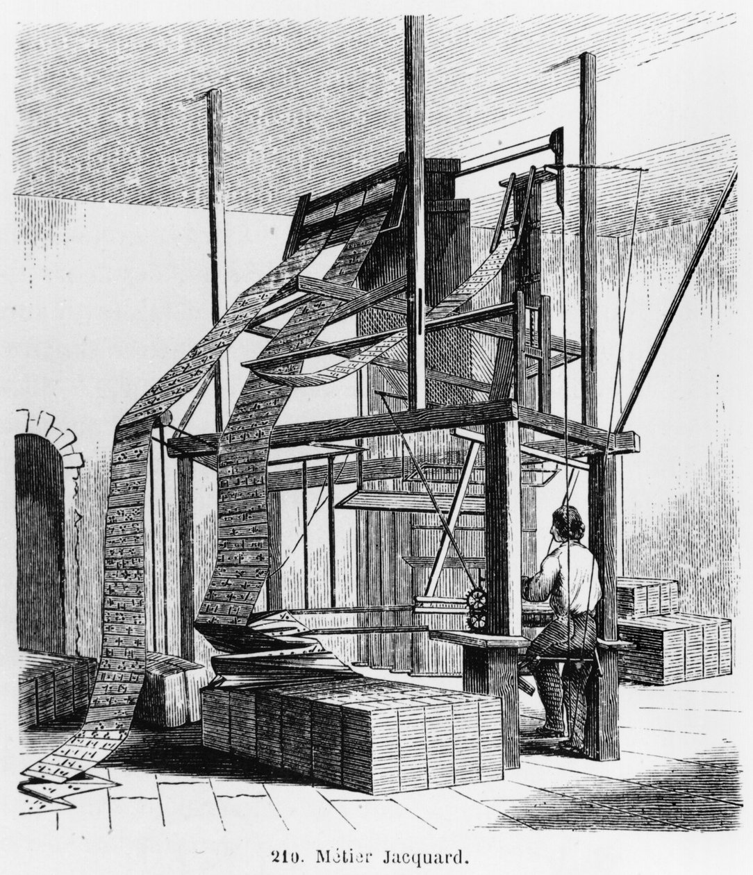 Loom designed by Joseph Marie Jacquard, 2nd half of 19th century by French School