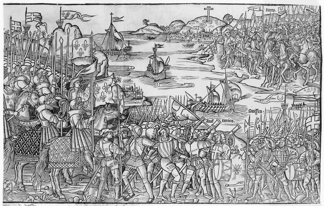 Louis IX of France Disembarking at Damietta During the Seventh Crusade by French School