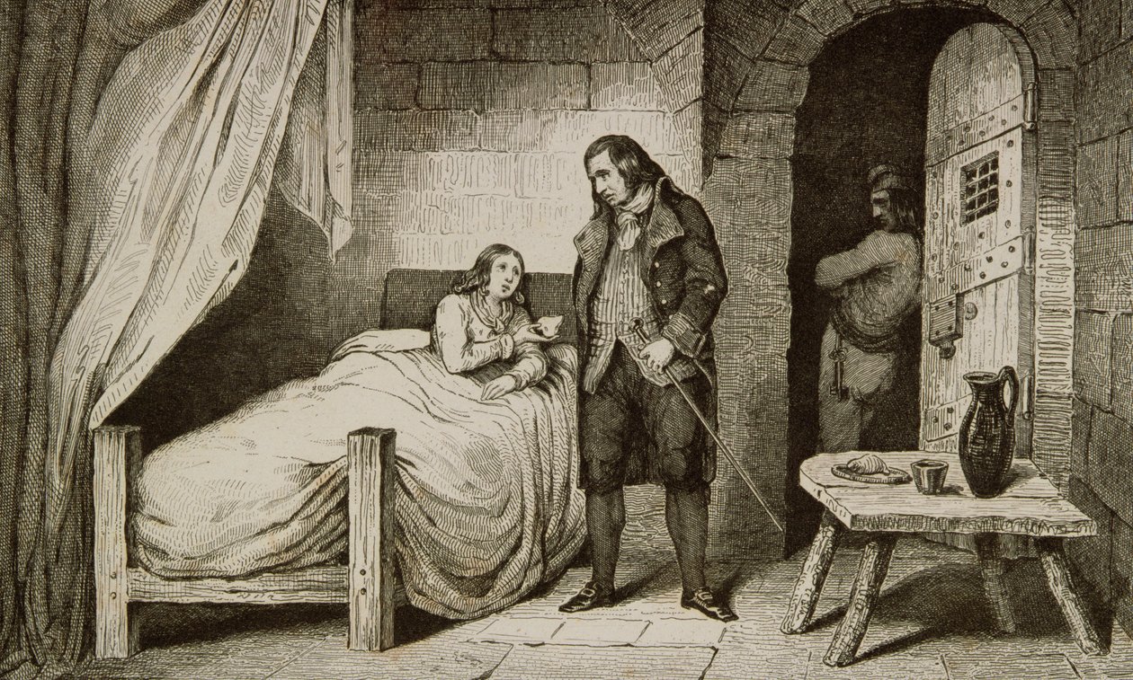 Louis XVII sick and imprisoned, from 