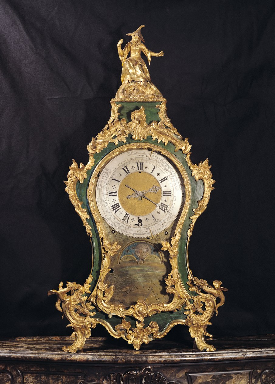 Louis XV Style clock surmounted by a Chinese man by French School