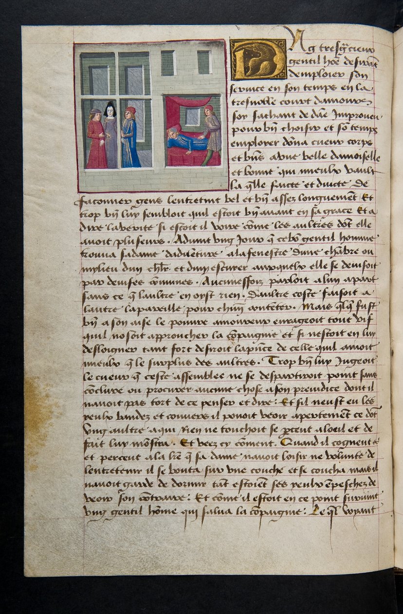 Page from Cent Nouvelles Nouvelles, c.1461-62 by French School