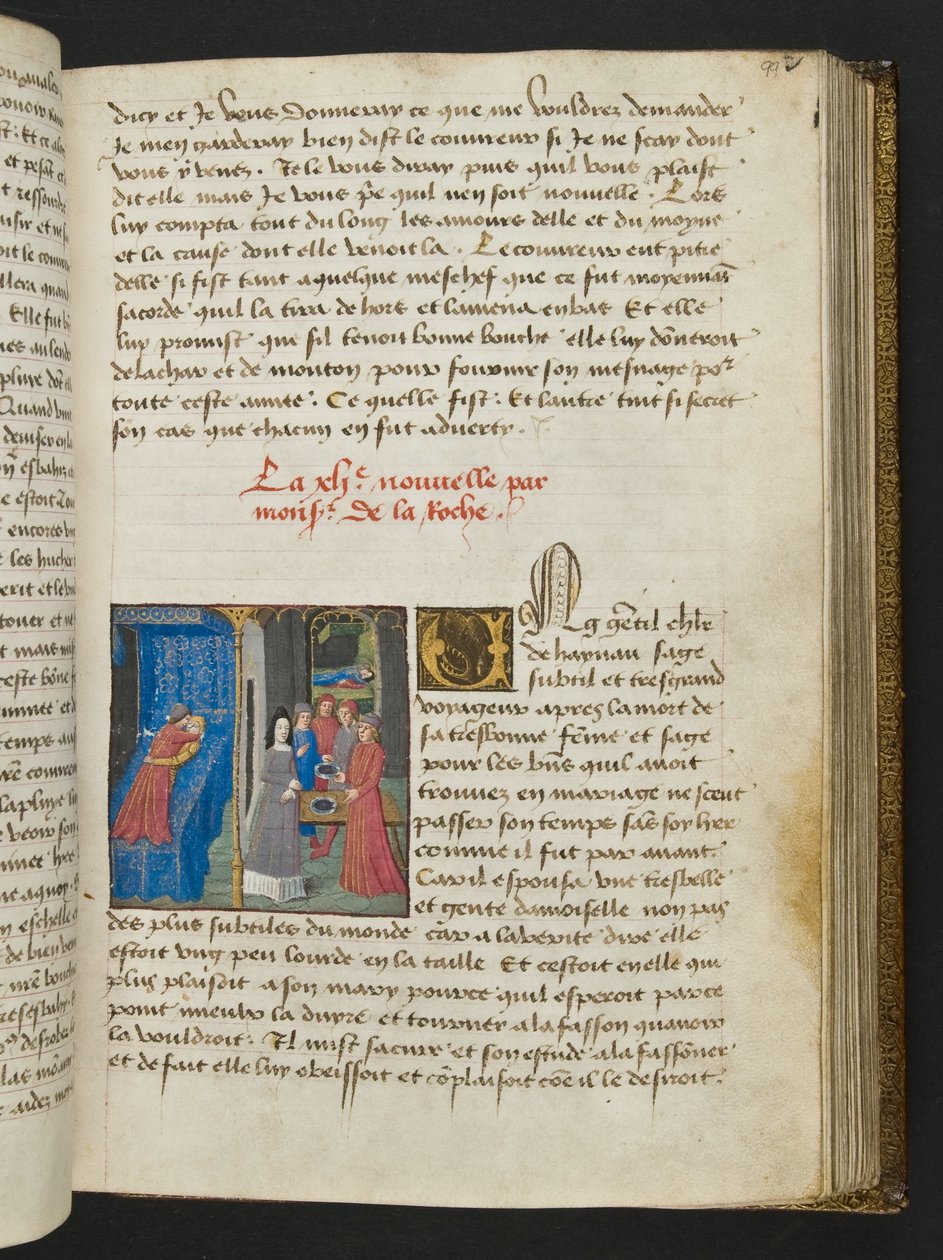 Page from Cent Nouvelles Nouvelles, c.1461-62 by French School