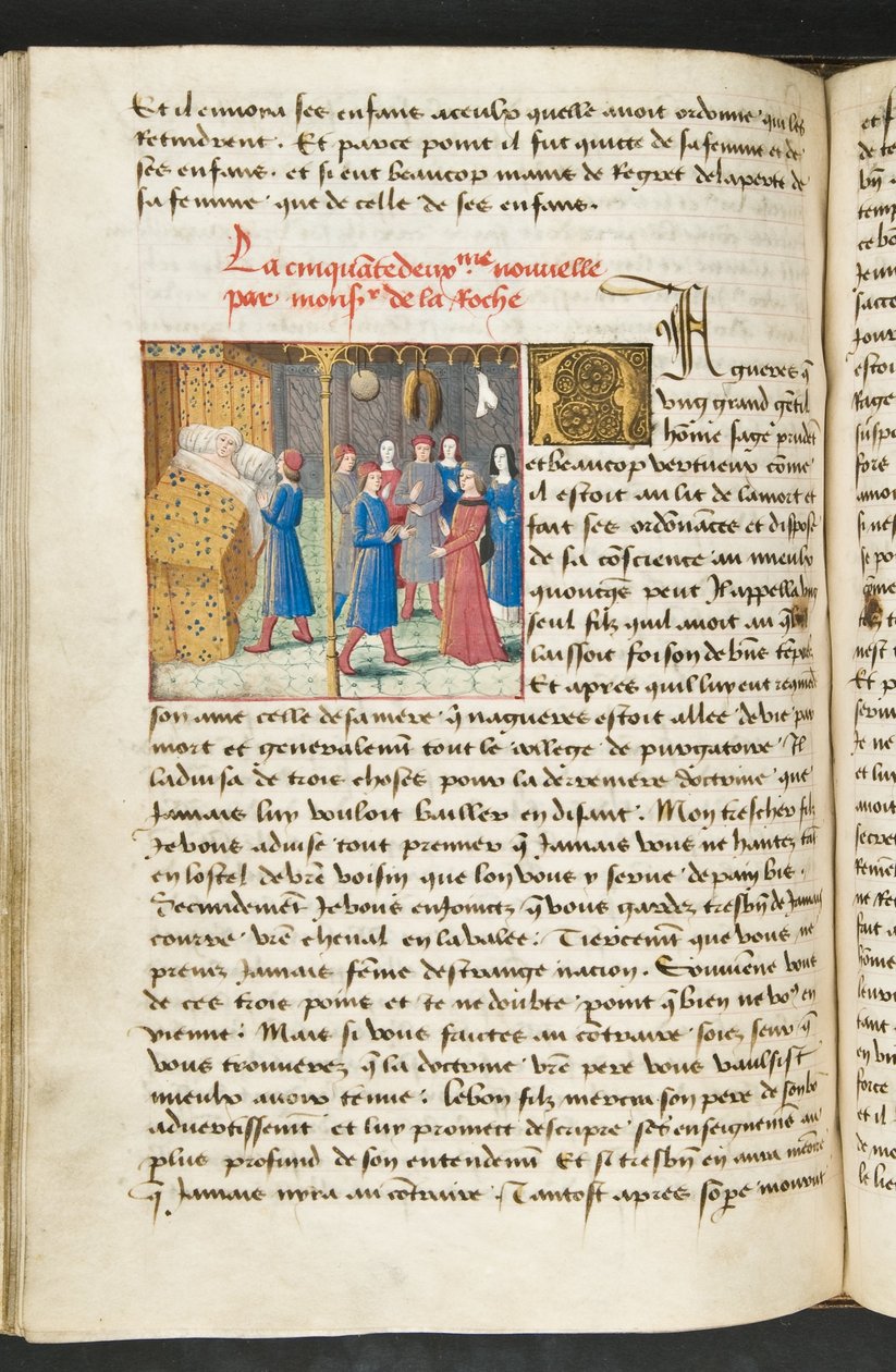 Page from Cent Nouvelles Nouvelles, c.1461-62 by French School
