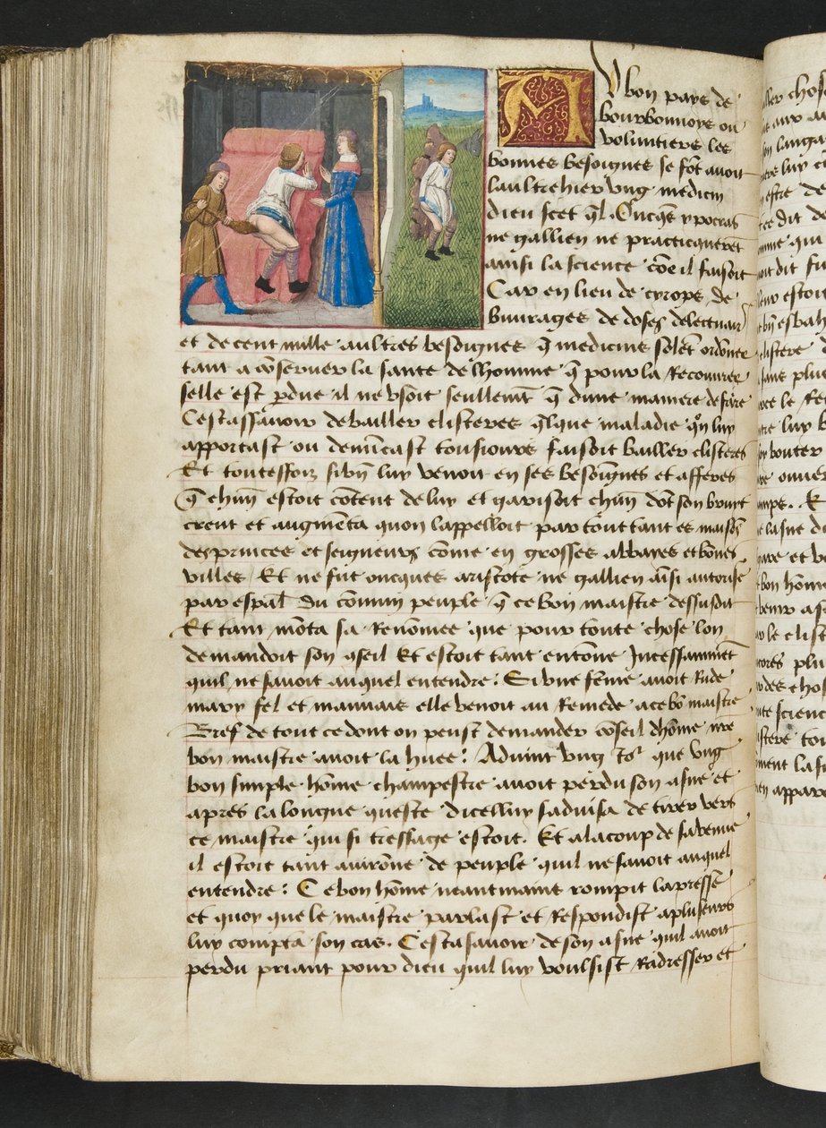 Page from Cent Nouvelles Nouvelles, c.1461-62 by French School