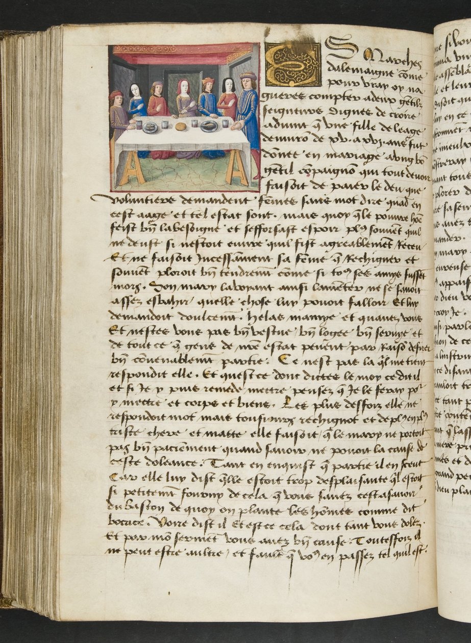 Page from Cent Nouvelles Nouvelles, c.1461-62 by French School