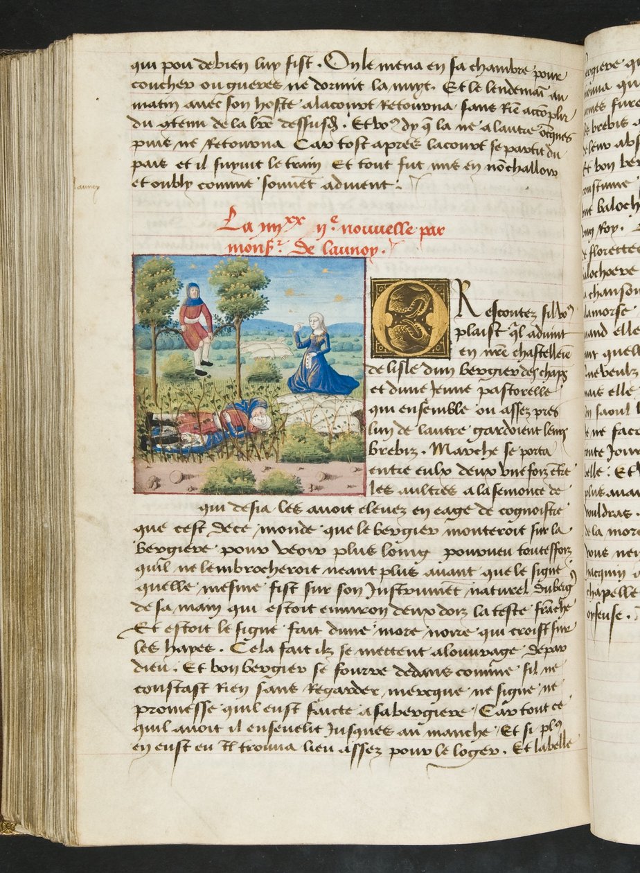 Page from Cent Nouvelles Nouvelles, c.1461-62 by French School
