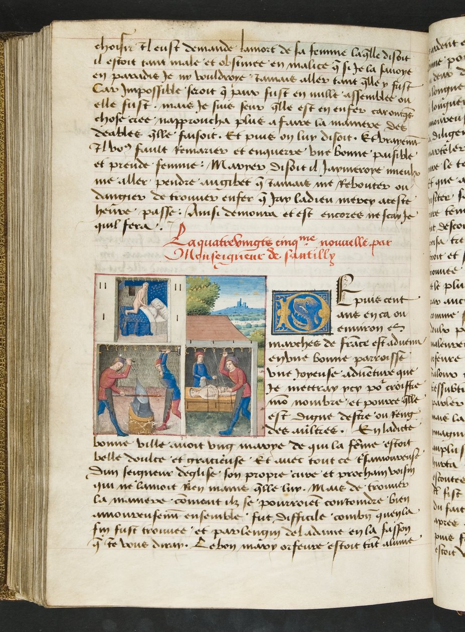 Page from Cent Nouvelles Nouvelles, c.1461-62 by French School