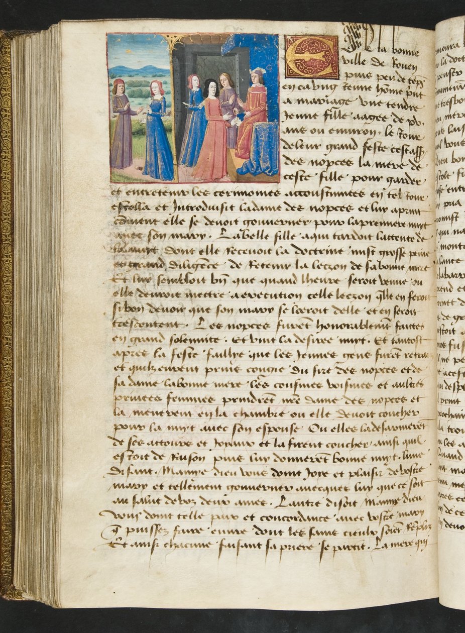Page from Cent Nouvelles Nouvelles, c.1461-62 by French School