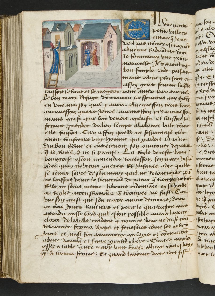 Page from Cent Nouvelles Nouvelles, c.1461-62 by French School