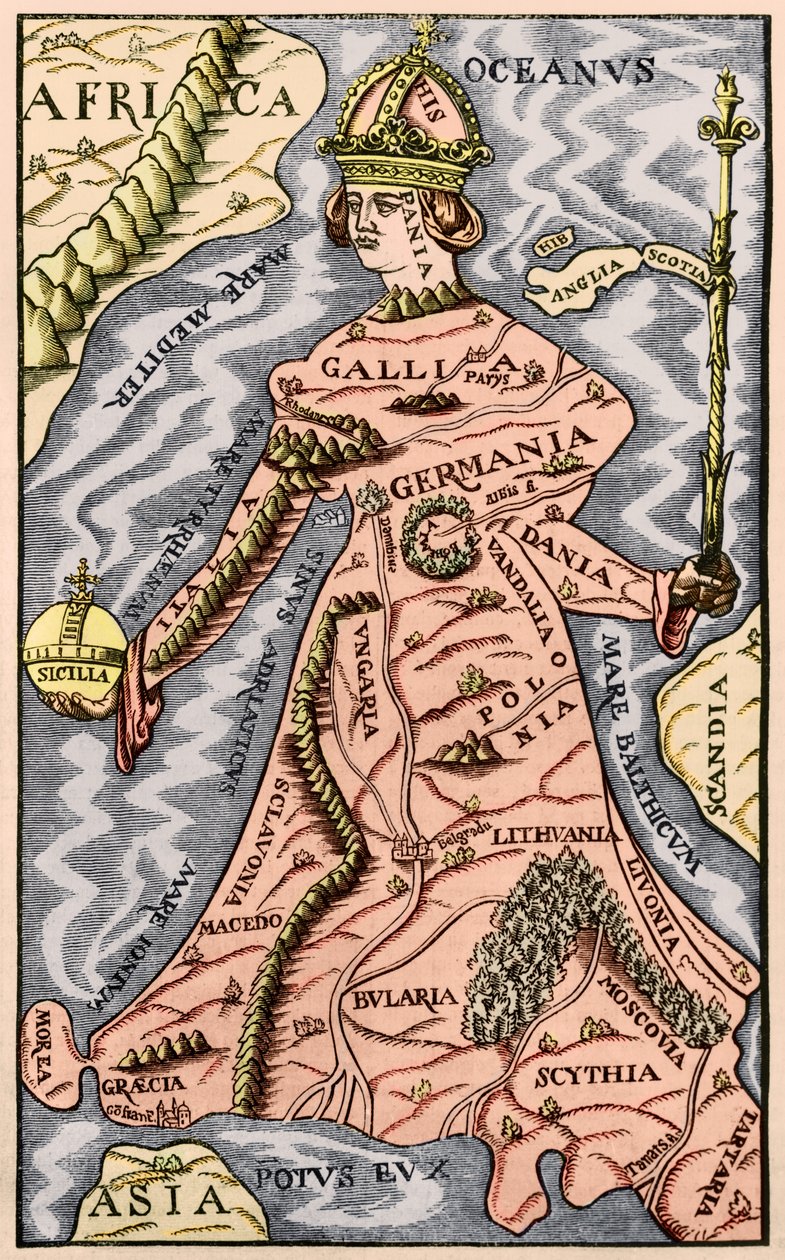 Map of Europe, illustration from Le Magasin Pittoresque, 1849 by French School