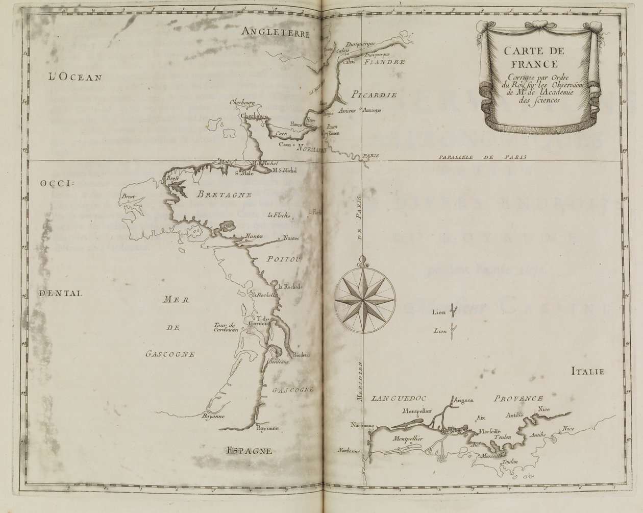 Map of France, c.1693 by French School