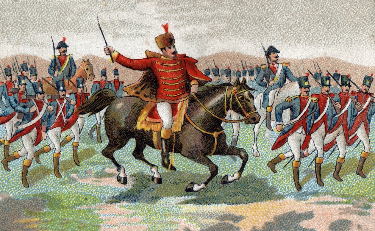 Marshal Joachim Murat at the Battle of Jena, October 14 by French School