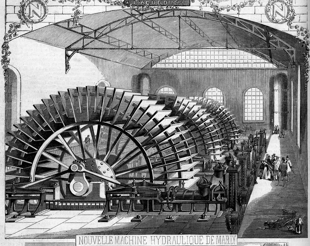 Marly hydraulic machine built by engineer Dufrayer by French School