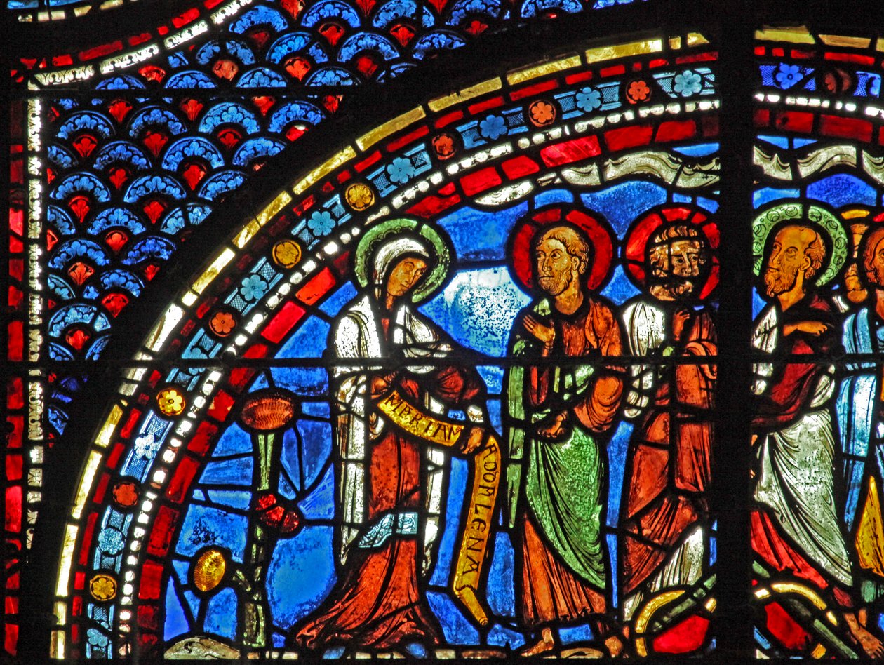 Mary Magdalene Window: Mary Tells the Disciples of the Resurrection by French School