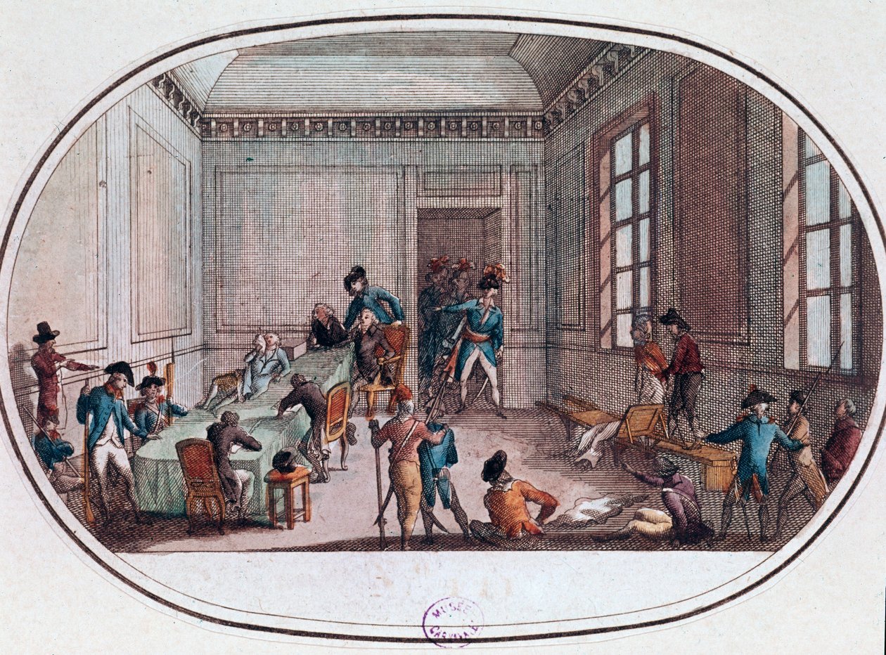 Maximilien de Robespierre Injured in the Antechamber of the Comite de Salut Public by French School