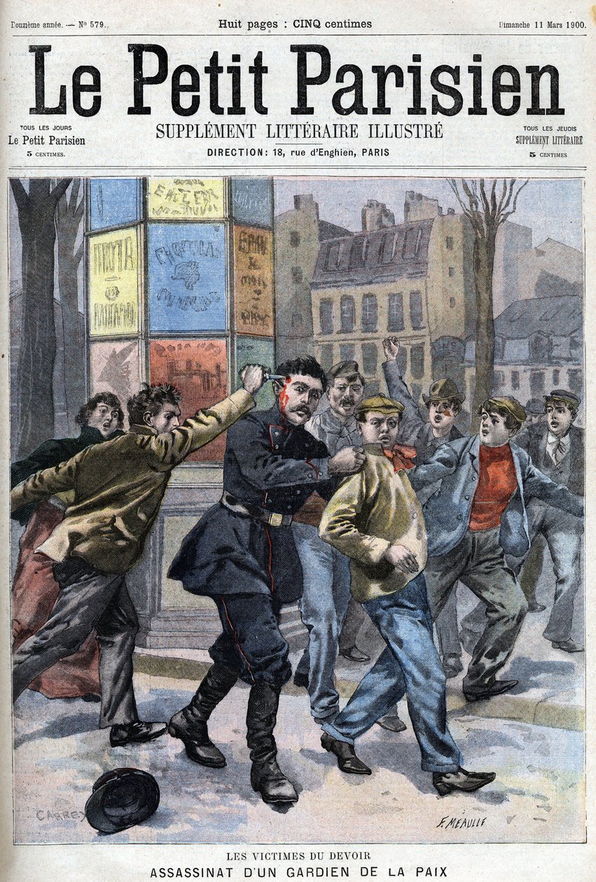 Miscellaneous fact: Assassination of a peacekeeper in Paris rue Vergniaud in 1900 - in 