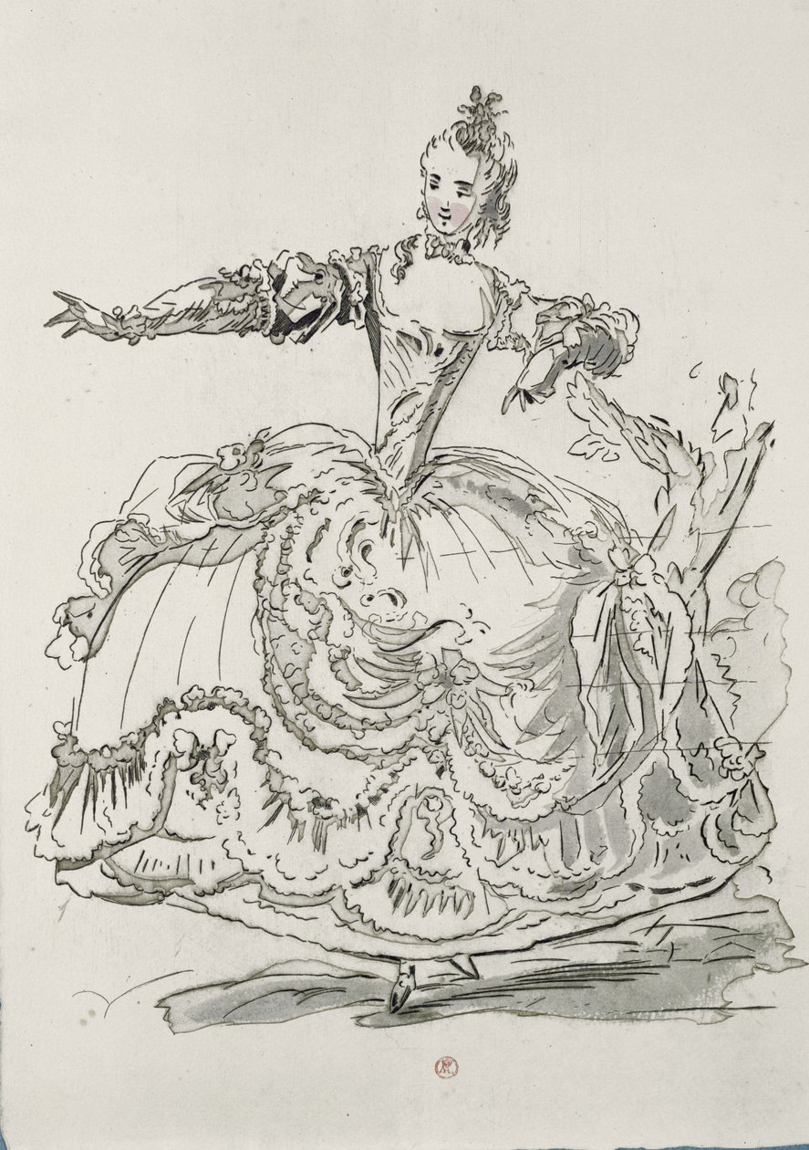 Miss Puvigne as The Living Statue, in Pigmalion, a Libretto by Lamotte, Composed by Jean-Philippe Rameau, 1748 by French School