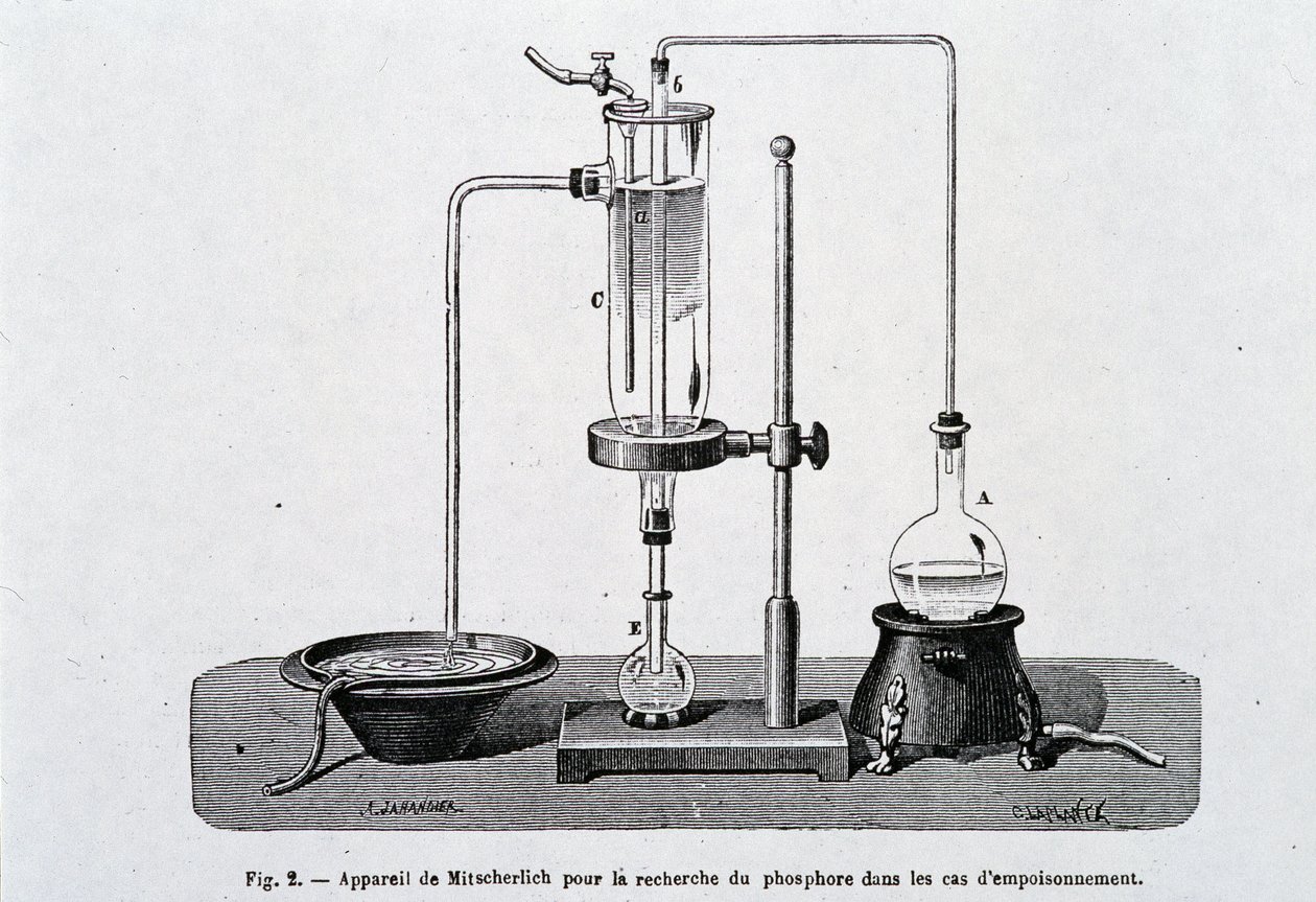 Mitsherlich apparatus for the search for phosphorus in cases of poisoning - in 