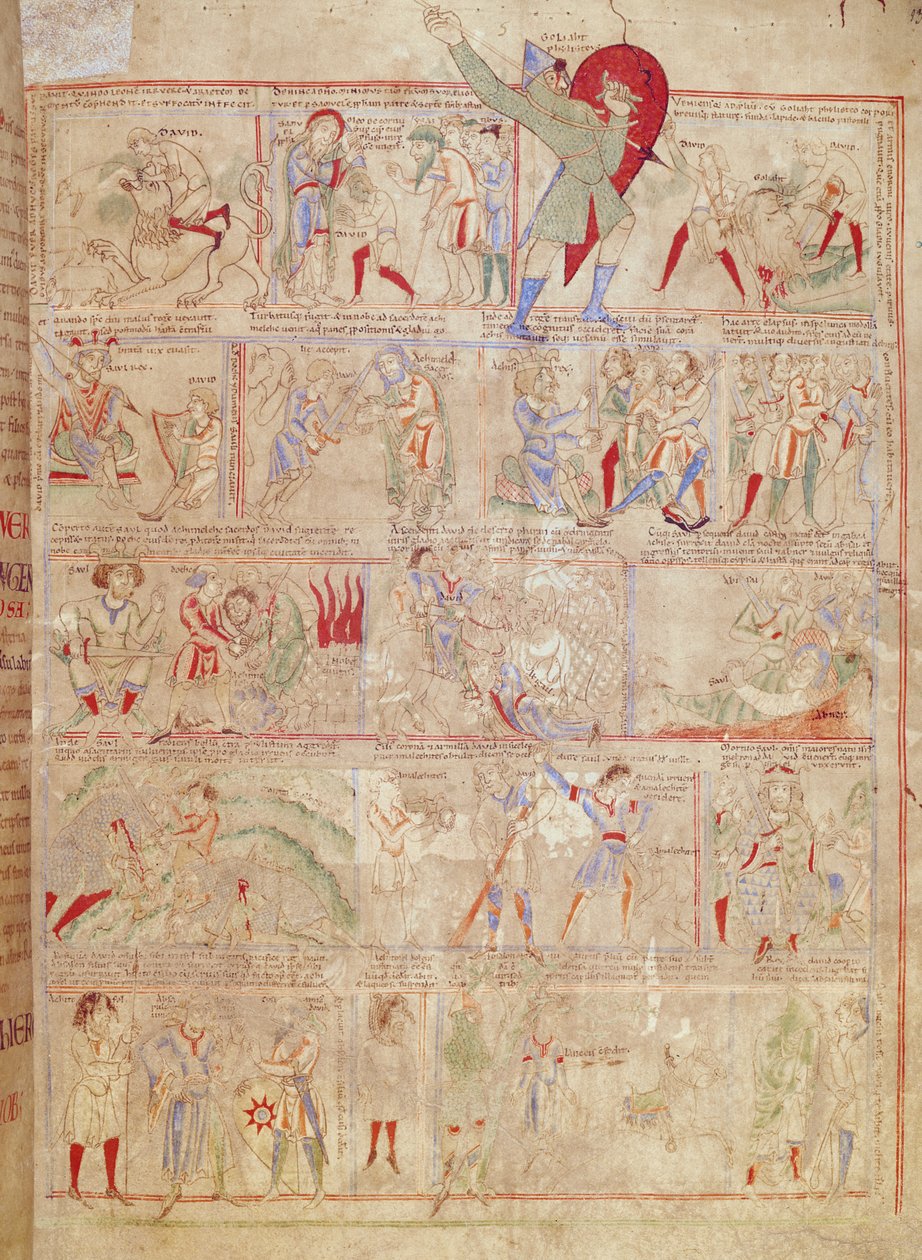 Scenes from the Life of David, from the Bible of Etienne Harding by French School