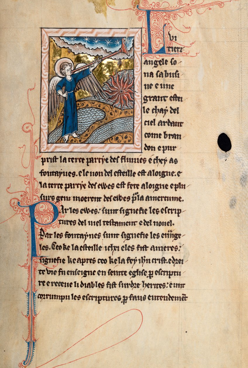 Commentary on the Apocalypse of St John, late 13th century (Ms65 f29r) by French School