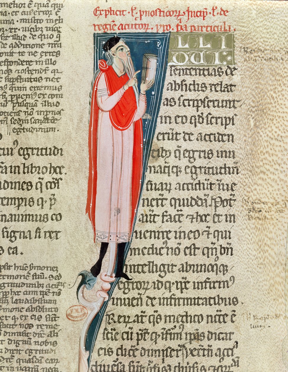 A doctor teaching, from Aphorisms by Hippocrates with a commentary by Claudius Galenus by French School