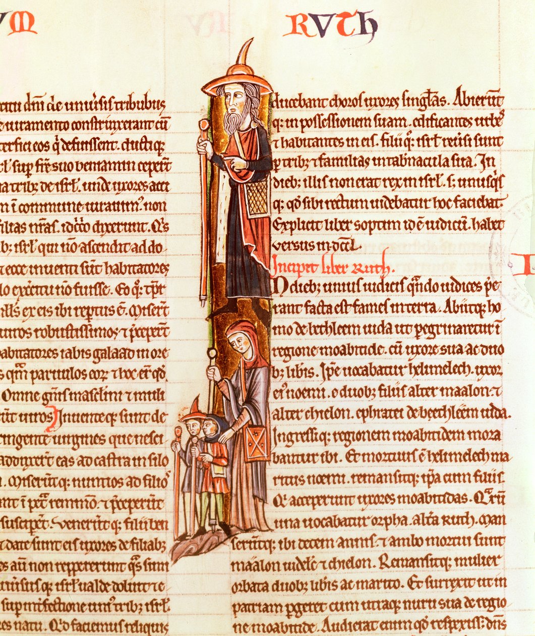 Ruth and Boaz, from a Bible by French School