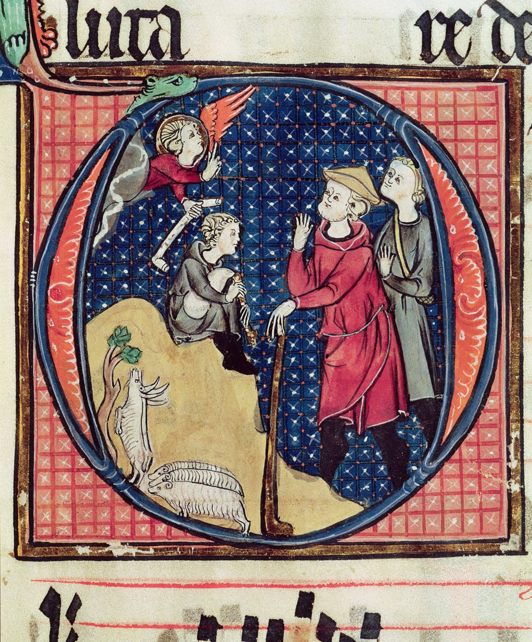 Annunciation to the Shepherds, from an antiphonal, 1257 by French School