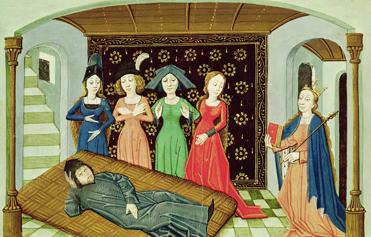 Boethius, Philosophy and the Muses, from De Consolatione Philosophiae by French School