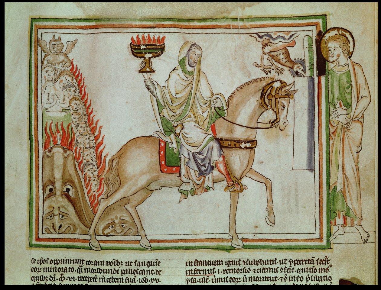 The Opening of the Fourth Seal: Death Riding the Pale Horse by French School
