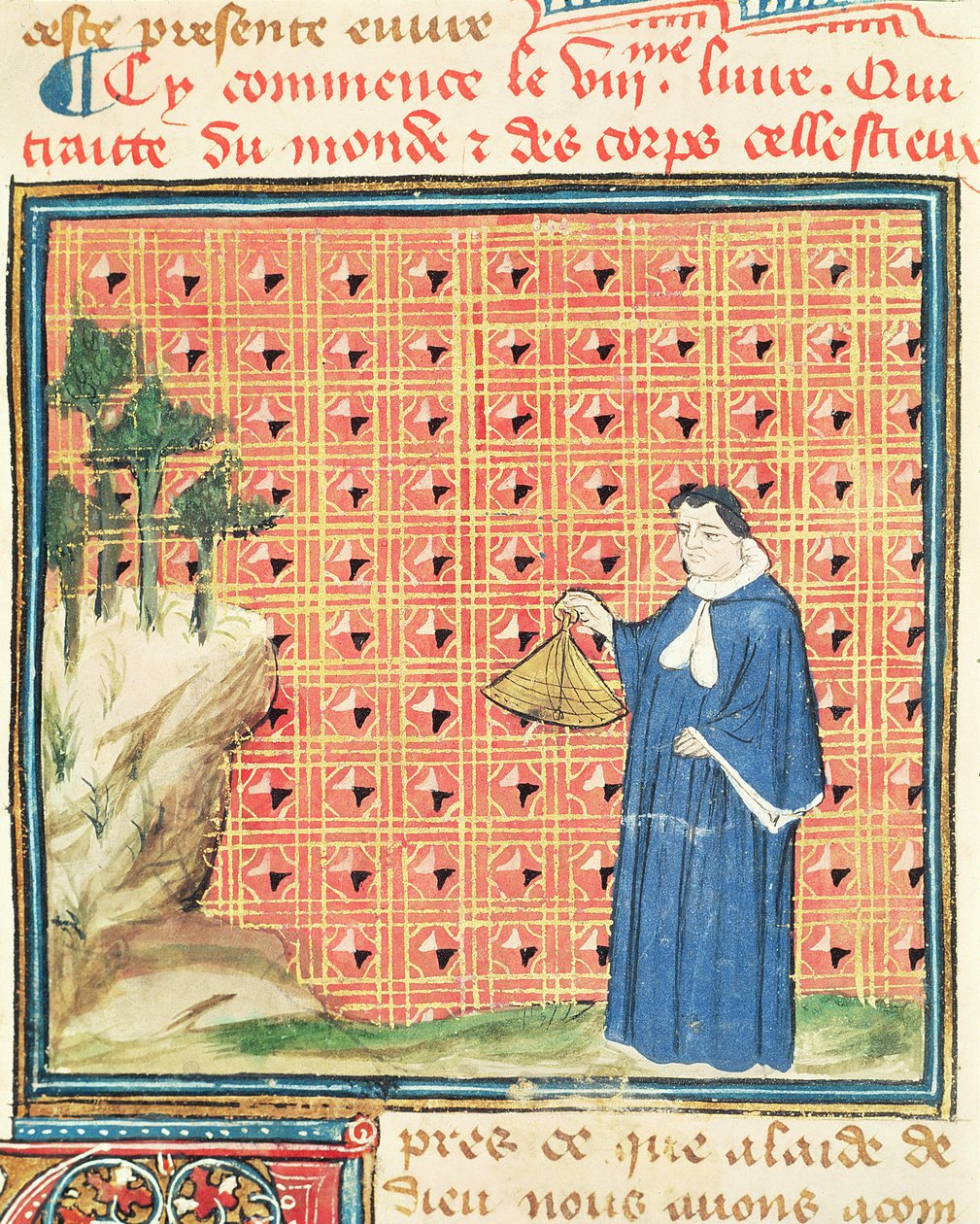 The solar equinox, from Le Livre des Proprietes des Choses by Jean Cordichon by French School