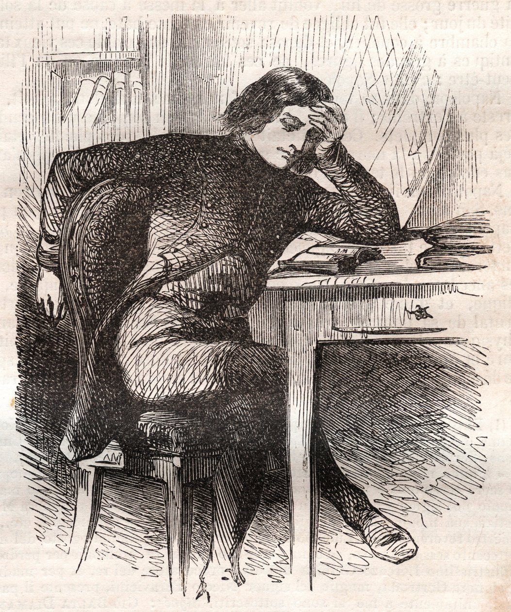 Napoleon at the age of puberty became gloomy, dark; reading was for him a kind of passion by French School
