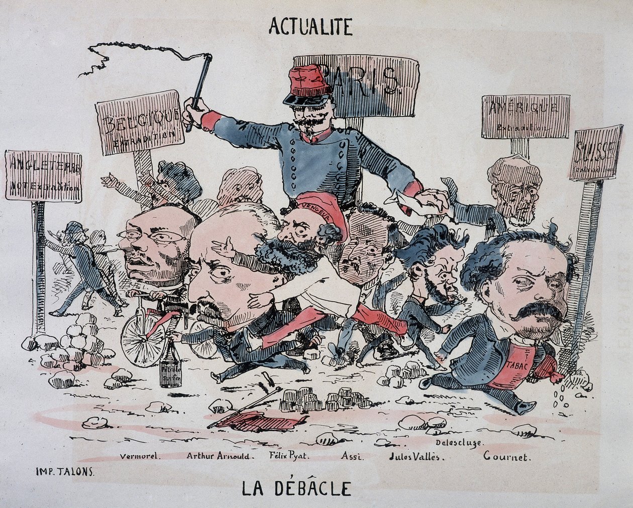 News: La déblacle: Vermorel, Arnould, Pyat, Assi, Vallès, Delescluze and Gournet at the end of the Commune by French School