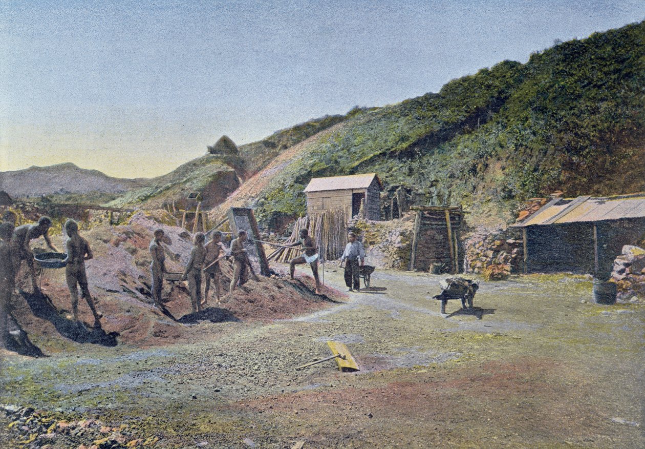 Nickel Mines on the East Coast of New Caledonia, engraved by Gillot by French School